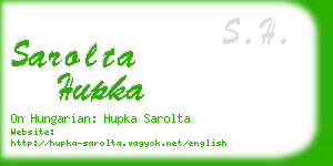 sarolta hupka business card